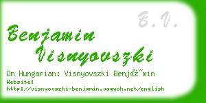 benjamin visnyovszki business card